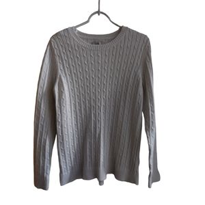 ♥️ 💙 Women's Croft Barrow White cardigan sweater Size L